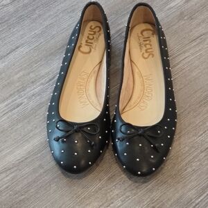 NWOT Circus NY by Sam Edelman 8.5 Black Women's Christie studded ballerina flats